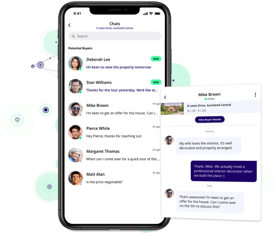 Everything organised in-app